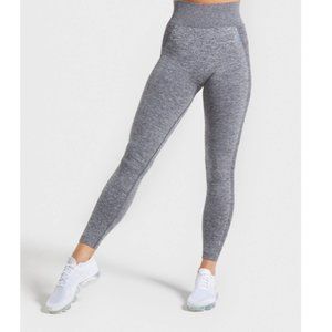 GYMSHARK Flex Leggings - Charcoal Marl/Teal